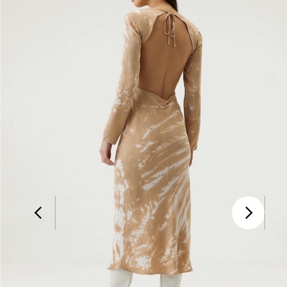 Third Form, long sleeve tie back midi dress - Picture 3 of 5